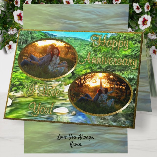 Carte Anniversaire de la rivière Vallarta 0366 (Créateur téléchargé)