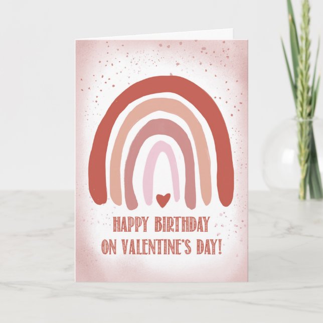 Carte Anniversaire de la Saint Valentin Peint à la main  (Devant)