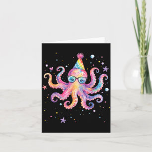 Carte Anniversaire de la Sirène Pieuvre Été Aquarium Ass
