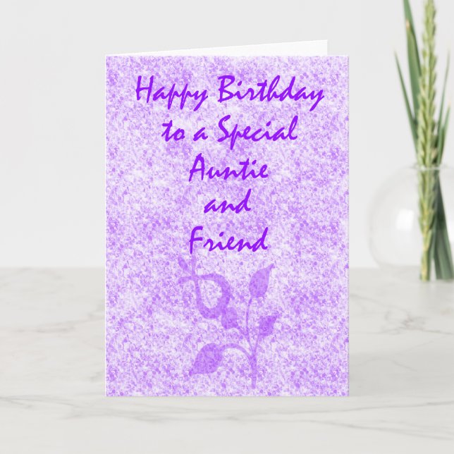 Carte Anniversaire de la tante spéciale (Devant)