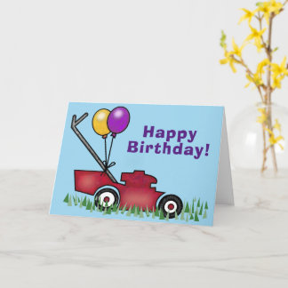Carte Anniversaire de la tondeuse de pelouse