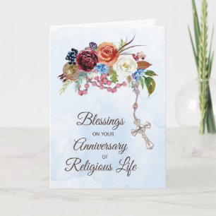 Carte Anniversaire de la vie religieuse Félicitations