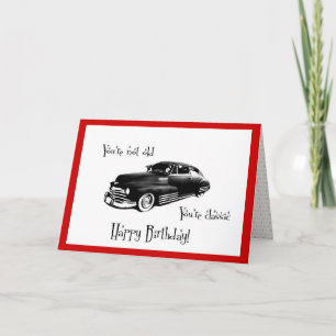 Carte Anniversaire de la voiture classique