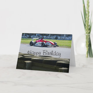 Carte Anniversaire de la voiture de course