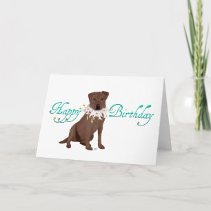 Carte Anniversaire de Labrador Retriever au Chocolat