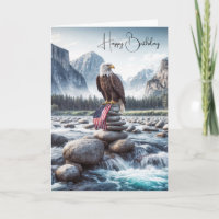 Anniversaire de l'aigle à tête blanche avec un dra