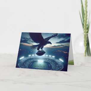Carte Anniversaire de l'aigle à tête blanche survolant u
