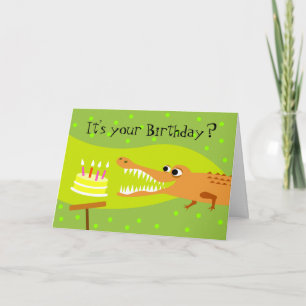 Carte Anniversaire de l'Alligator