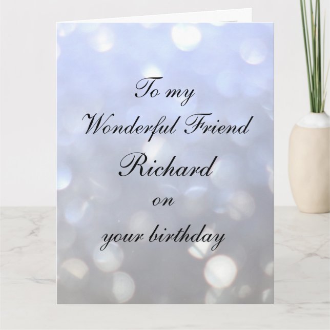 Carte Anniversaire de l'ami personnalisé (Devant)