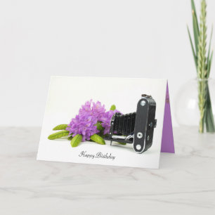 Carte Anniversaire de l'appareil photo vintage
