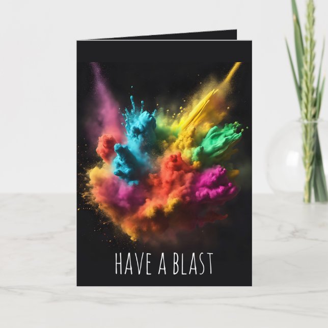Carte Anniversaire de l'arc-en-ciel (Devant)