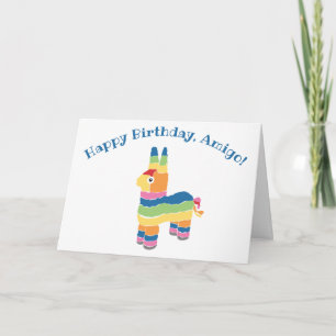 Carte Anniversaire de l'arc-en-ciel de Pinata