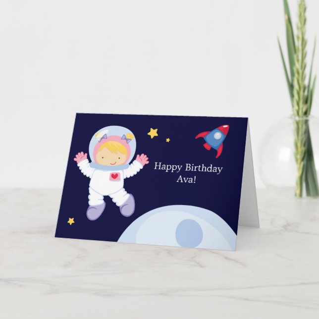 Carte Anniversaire de l'astronaute (Devant)