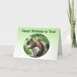 Carte Anniversaire de l'écureuil rouge