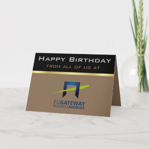 Carte Anniversaire de l'employé avec logo de l'entrepris