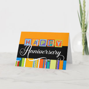 Carte Anniversaire de l'employé - Couleurs en gras