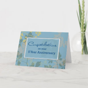 Carte Anniversaire de l'employé de 5 ans