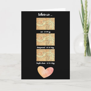 Carte anniversaire de l'endroit où nous - AJOUTER 