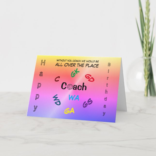 Carte Anniversaire de l'entraîneur de netball (Devant)