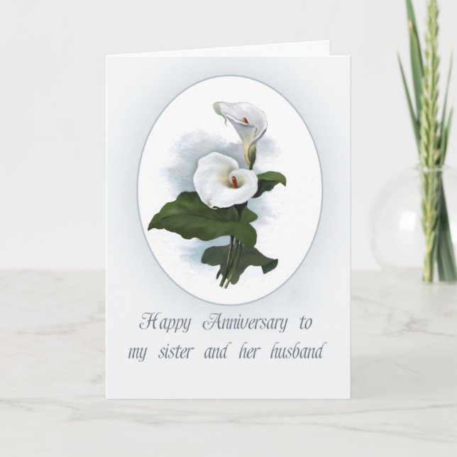 Carte Anniversaire de Lilly de calla pour la soeur (Devant)
