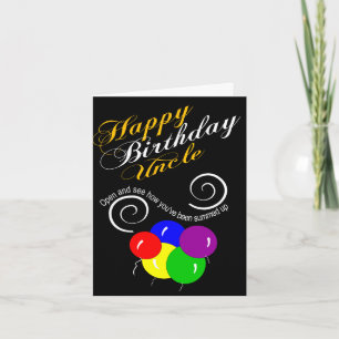 Carte anniversaire de l'oncle