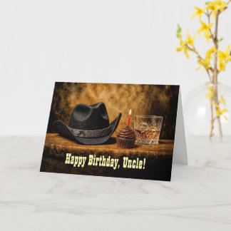 Carte Anniversaire de l'oncle Funny Western Whiskey