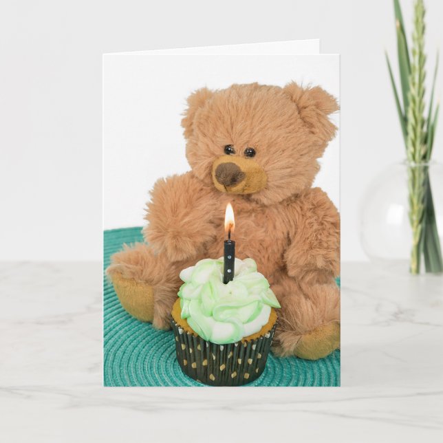 Carte anniversaire de l'ours en peluche (Devant)