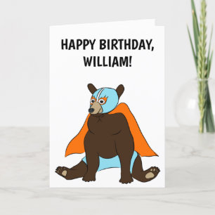 Carte Anniversaire de l'ours mexicain Luchador