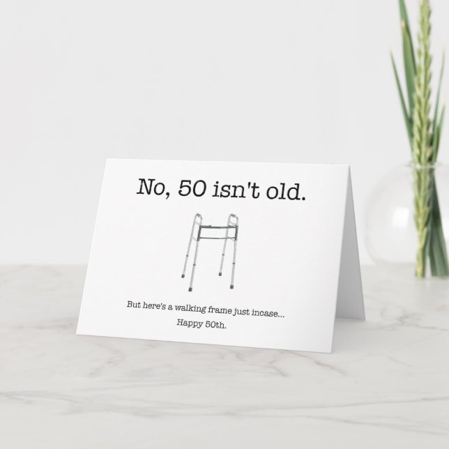 Carte Anniversaire De Marche Dans 50 (Devant)