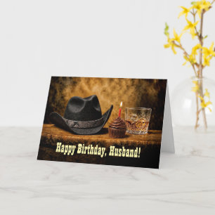 Carte Anniversaire de Mari Whisky Humour Cowboy