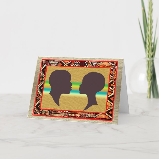 Carte Anniversaire de mariage africain (Devant)