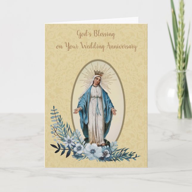 Carte Anniversaire de mariage de la Bienheureuse Vierge  (Devant)