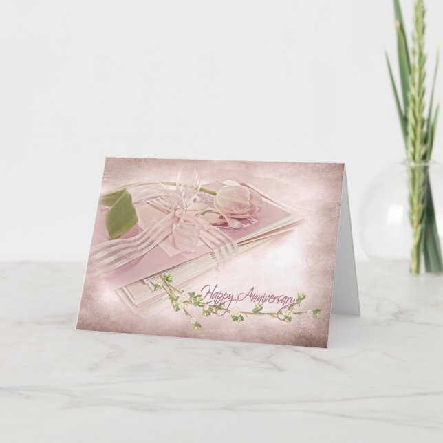 Carte anniversaire de mariage de tulipe pour couple (Devant)