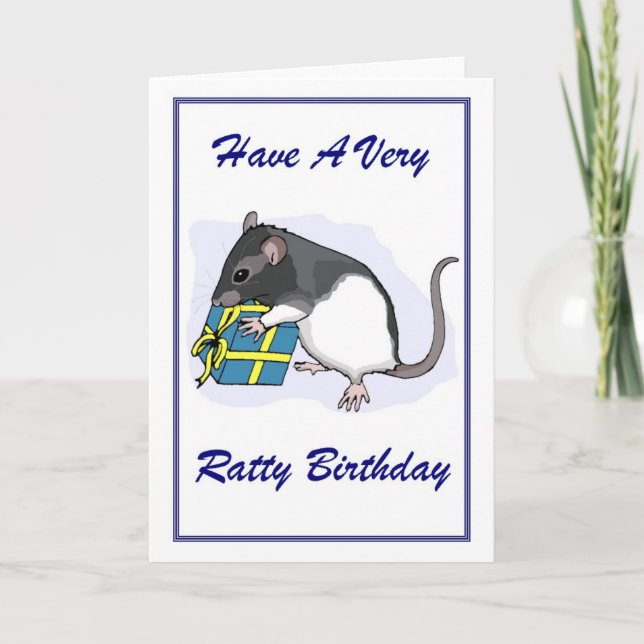 Carte Anniversaire de mauvais poil (Devant)