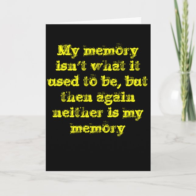Carte Anniversaire de mémoire (Devant)