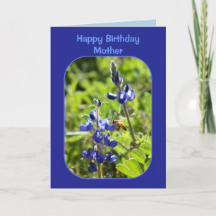 Carte Anniversaire de mère de Bluebonnets de Texas