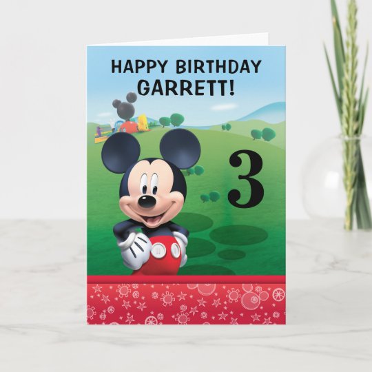 Carte Anniversaire De Mickey Mouse Zazzle Ca