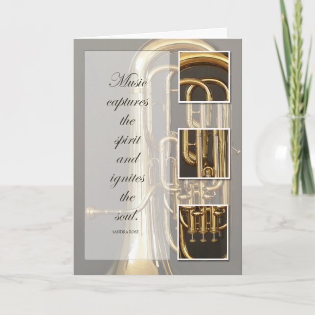 Carte Anniversaire de musique d'euphonium (Devant)