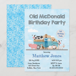 Carte Anniversaire de Old McDonald Farm