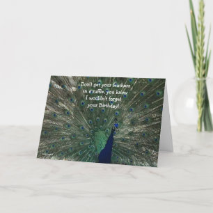 Carte Anniversaire de paon