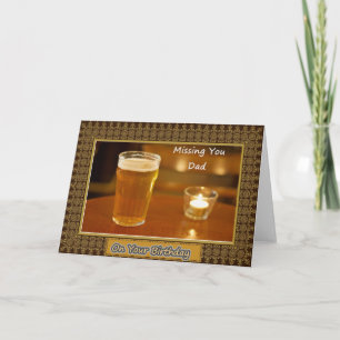 Carte Anniversaire de papa/père - décédé
