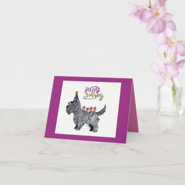 Carte Anniversaire de Pawsome (Orchidée)