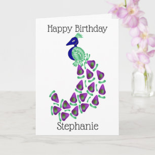 Carte Anniversaire de Peacock
