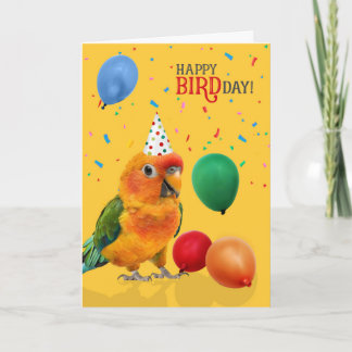 Carte Anniversaire de Perruche Solaire Drôle