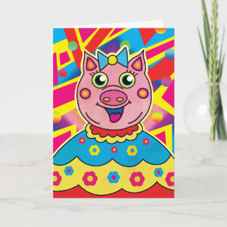 Carte Anniversaire de Piggy Wig