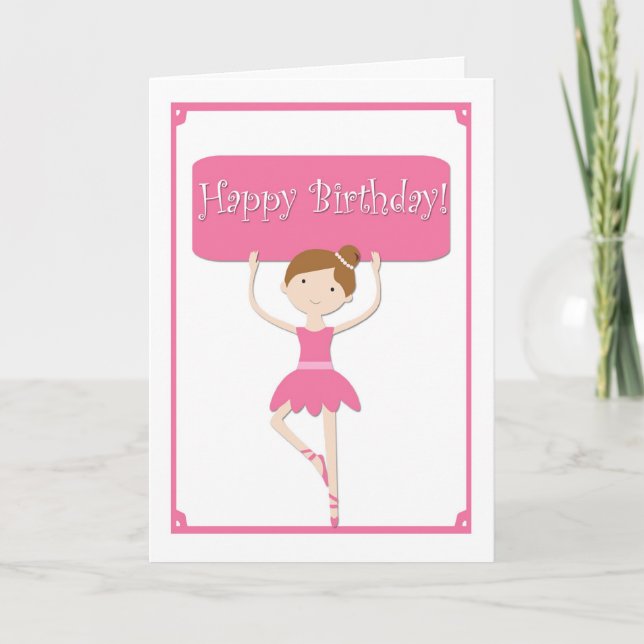Carte Anniversaire de Pink Ballerina (Devant)
