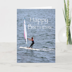 Carte Anniversaire de planche à voile
