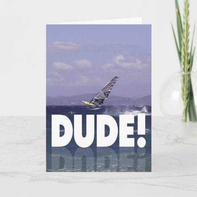 Carte Anniversaire de planche à voile pour lui (Devant)