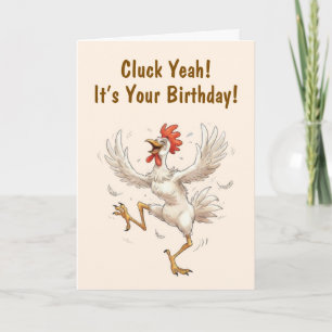 Carte Anniversaire de poulet drôle