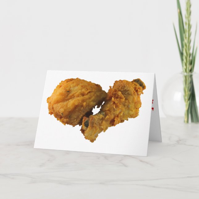 Carte Anniversaire de poulet frit (Devant)